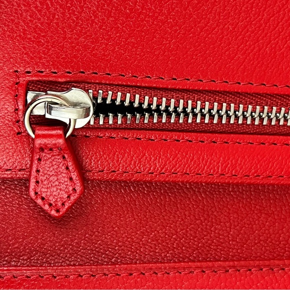 hide k 1896 RFID Leather Long Red Wallet - Picture 6 of 12